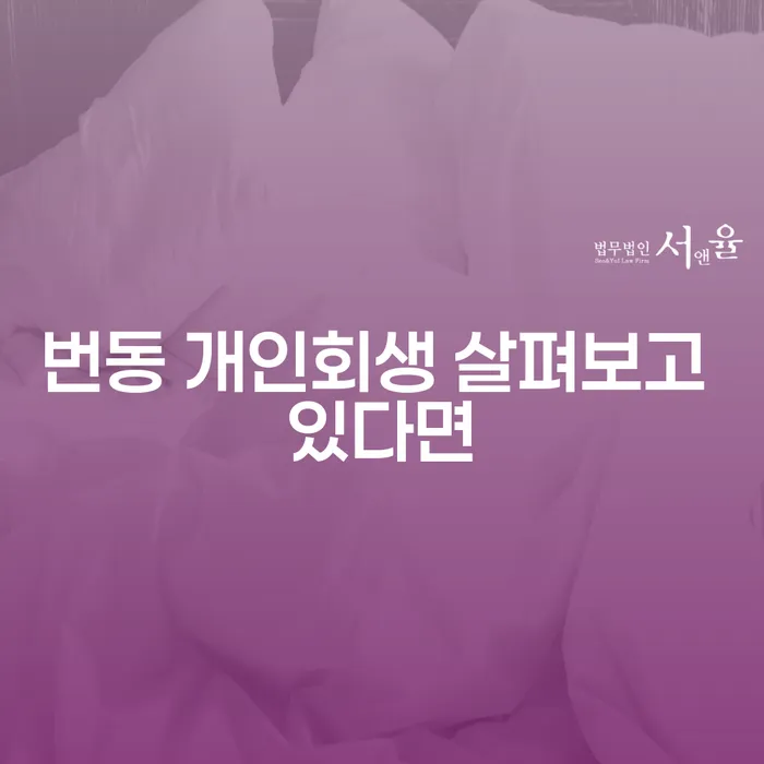 번동 개인회생 살펴보고 있다면