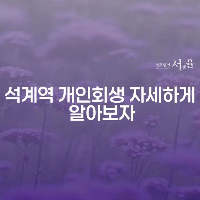 석계역 개인회생 자세하게 알아보자