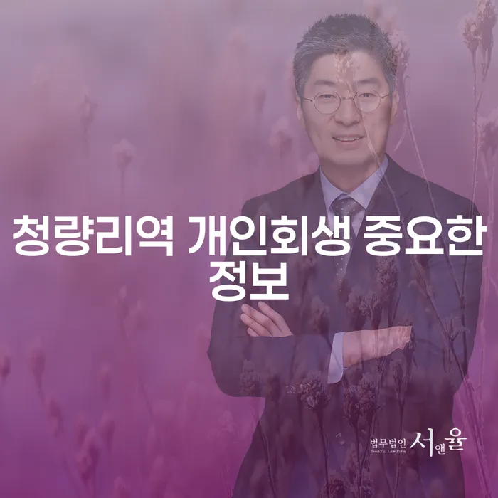 청량리역 개인회생 중요한정보