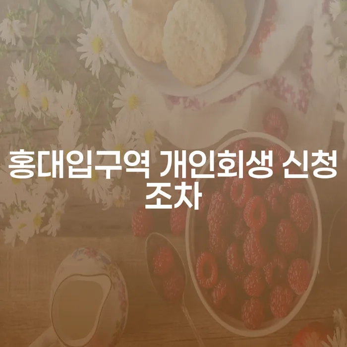 홍대입구역 개인회생 신청조차