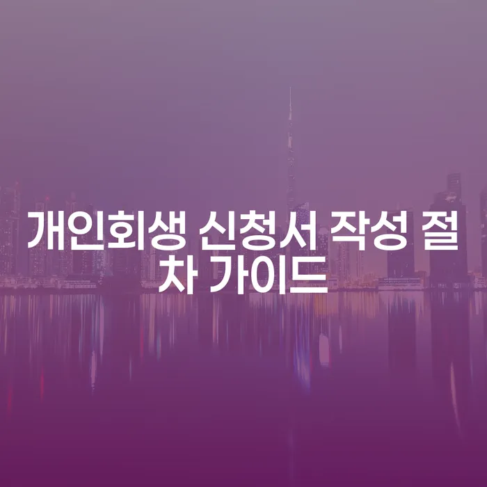 개인회생 신청서 작성 절차 가이드: 어떻게 성공적으로 시작할 수 있을까요?