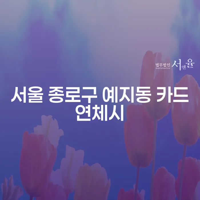 서울 종로구 예지동 카드연체시 개인회복 방법은 무엇일까요?
