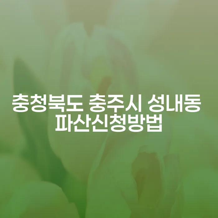 충청북도 충주시 성내동에서 파산을 신청하려면 어떻게 해야 할까요?